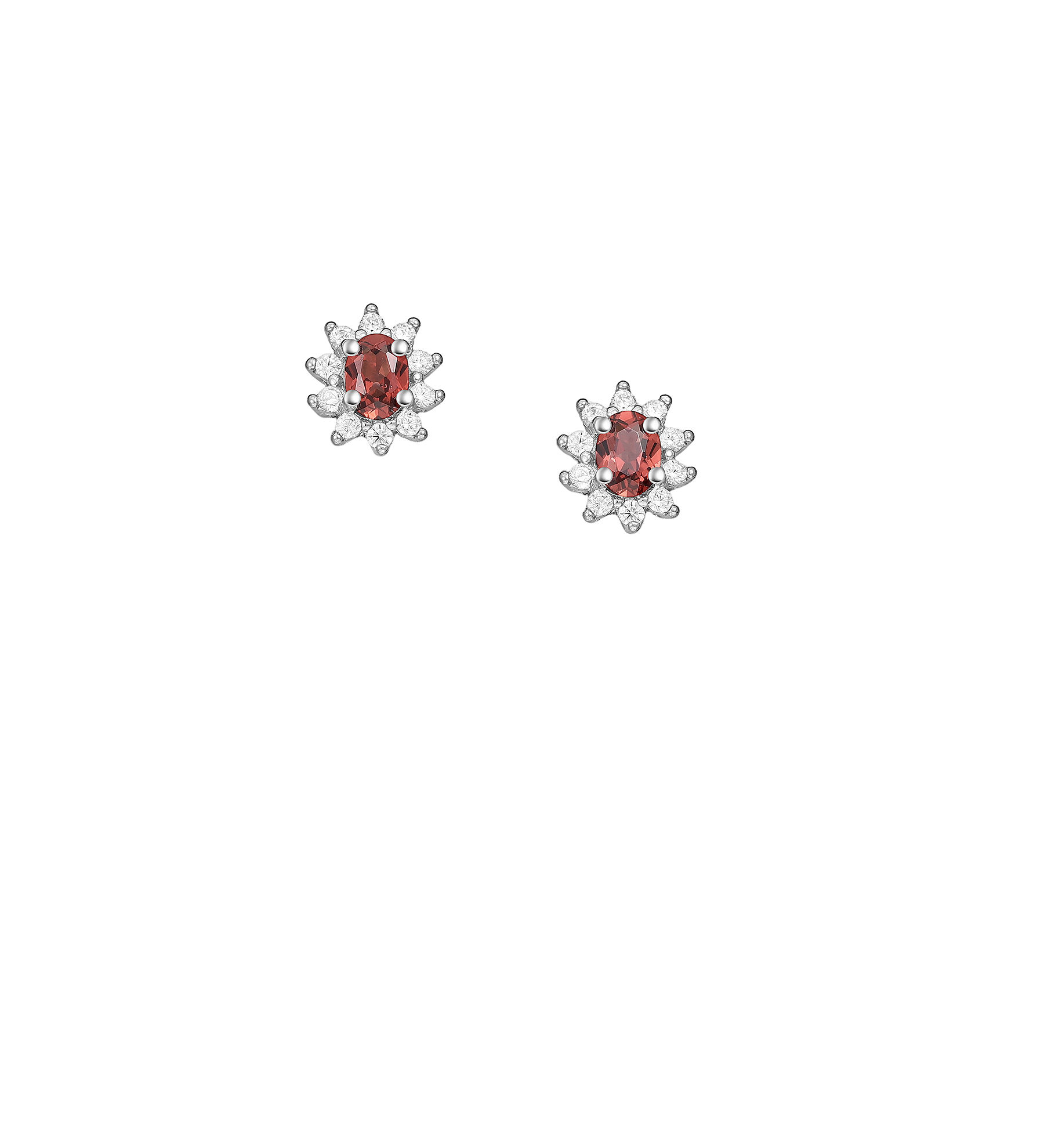 Earrings #201 - Red Garnet