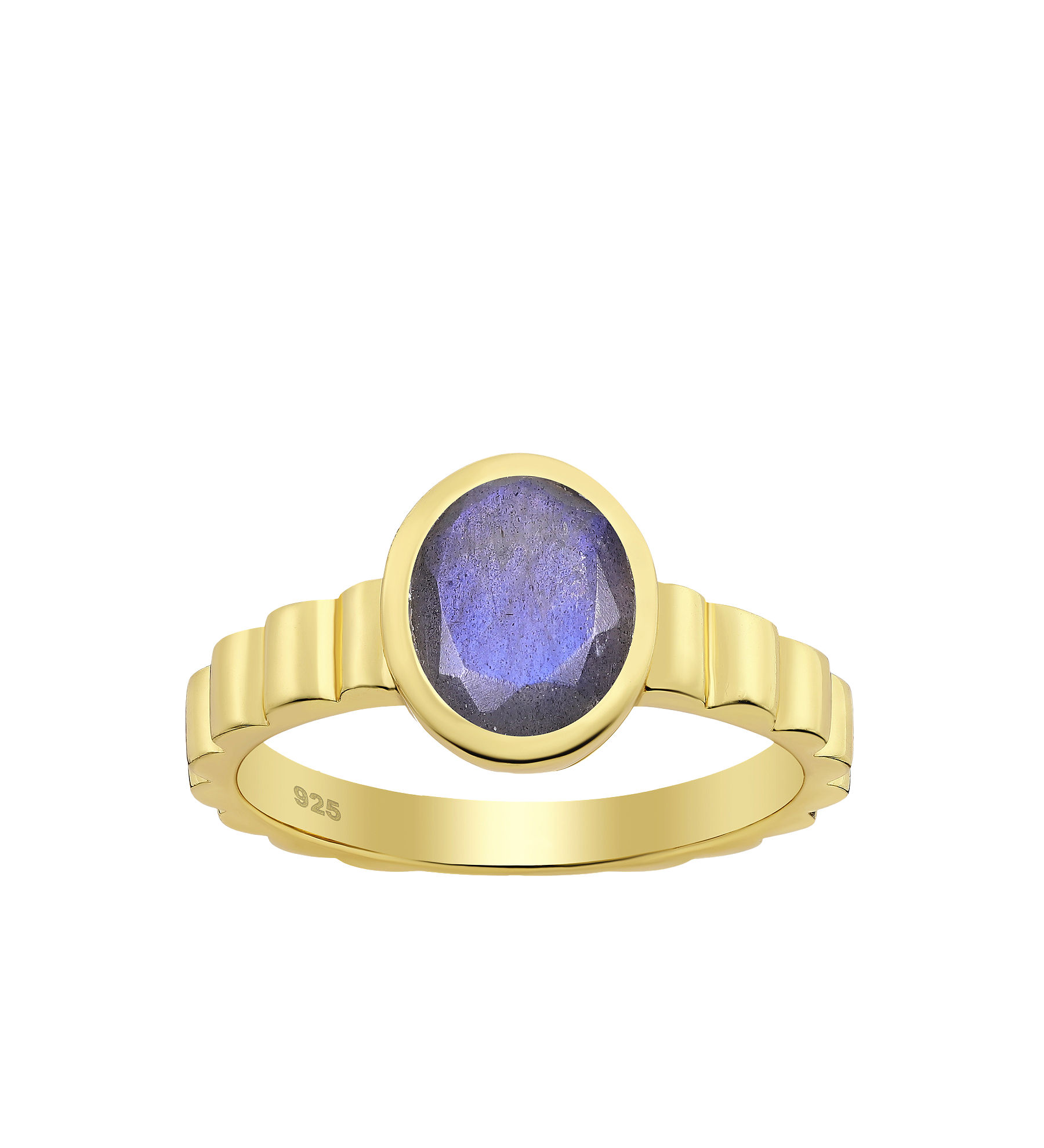 Women ring #9037 SILVER 925 - Labradorite