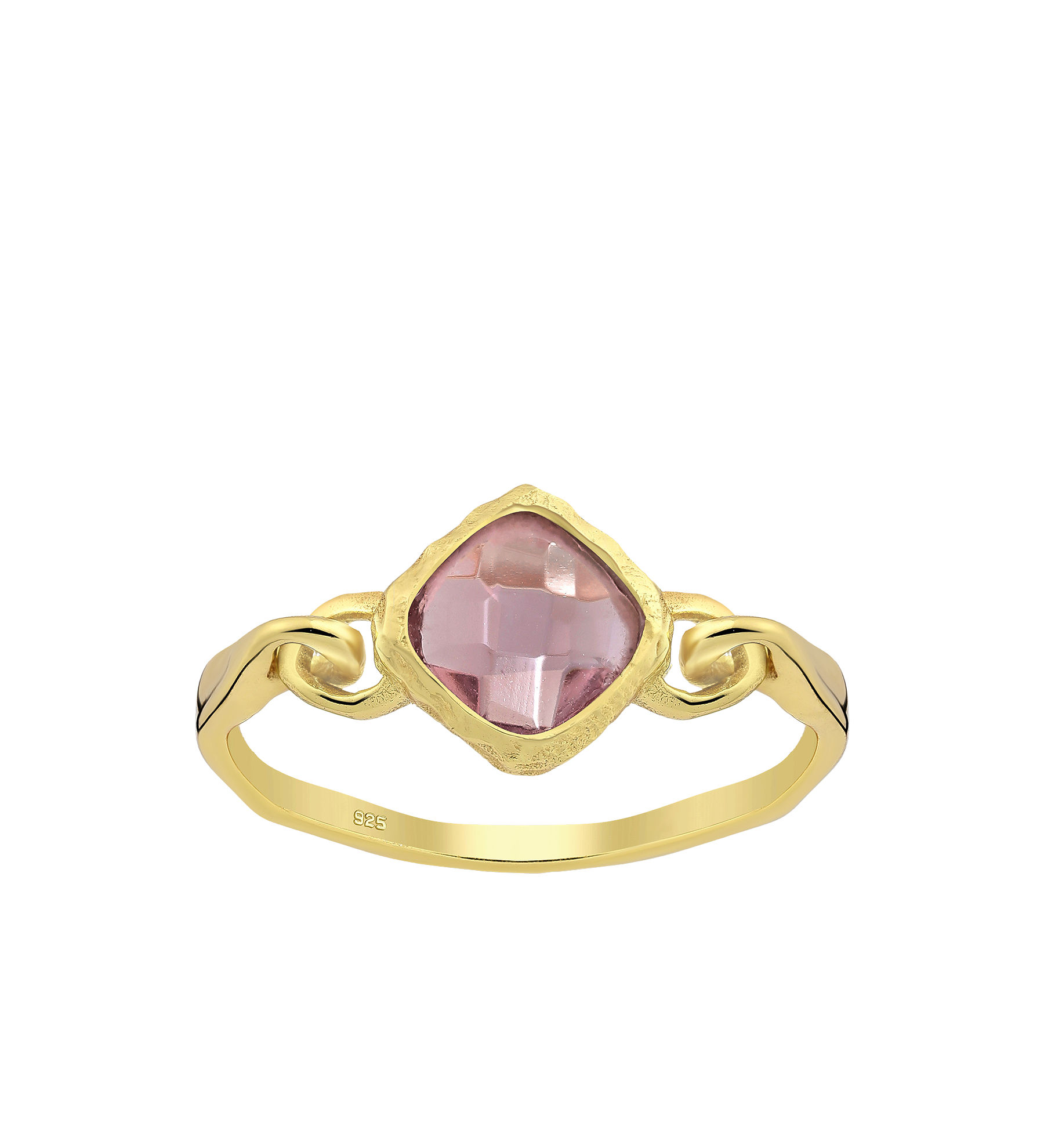 Women ring #255 SILVER 925 - Lab-Created Rhodolite