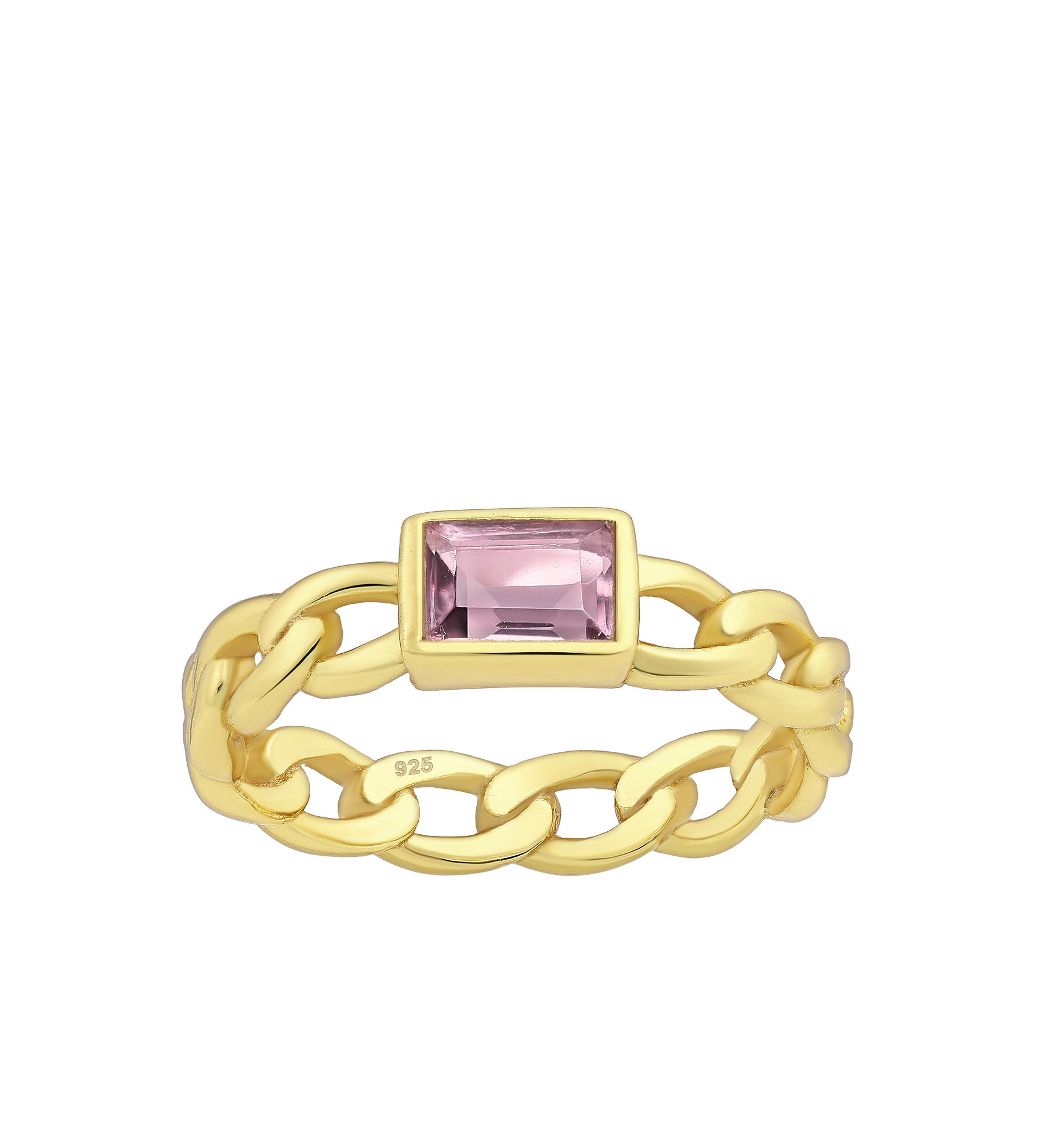 Women ring #258 SILVER 925 - Lab-Created Rhodolite
