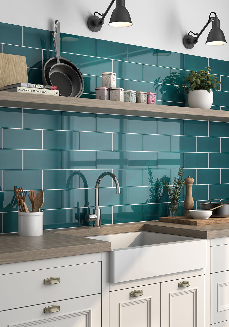 Hand made look ceramic Subway Tiles