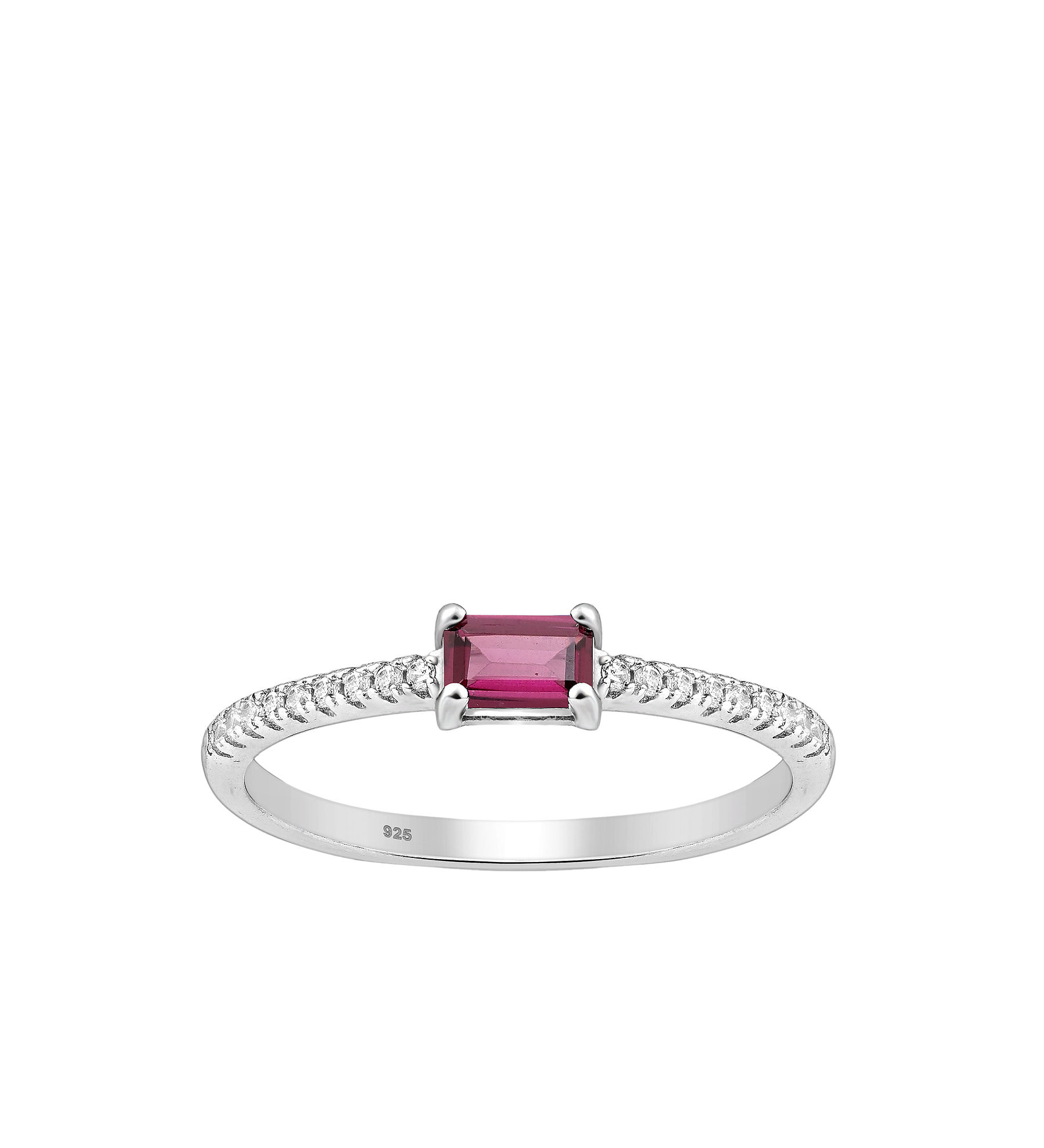 Women ring #295 SILVER .925 - Rhodolite
