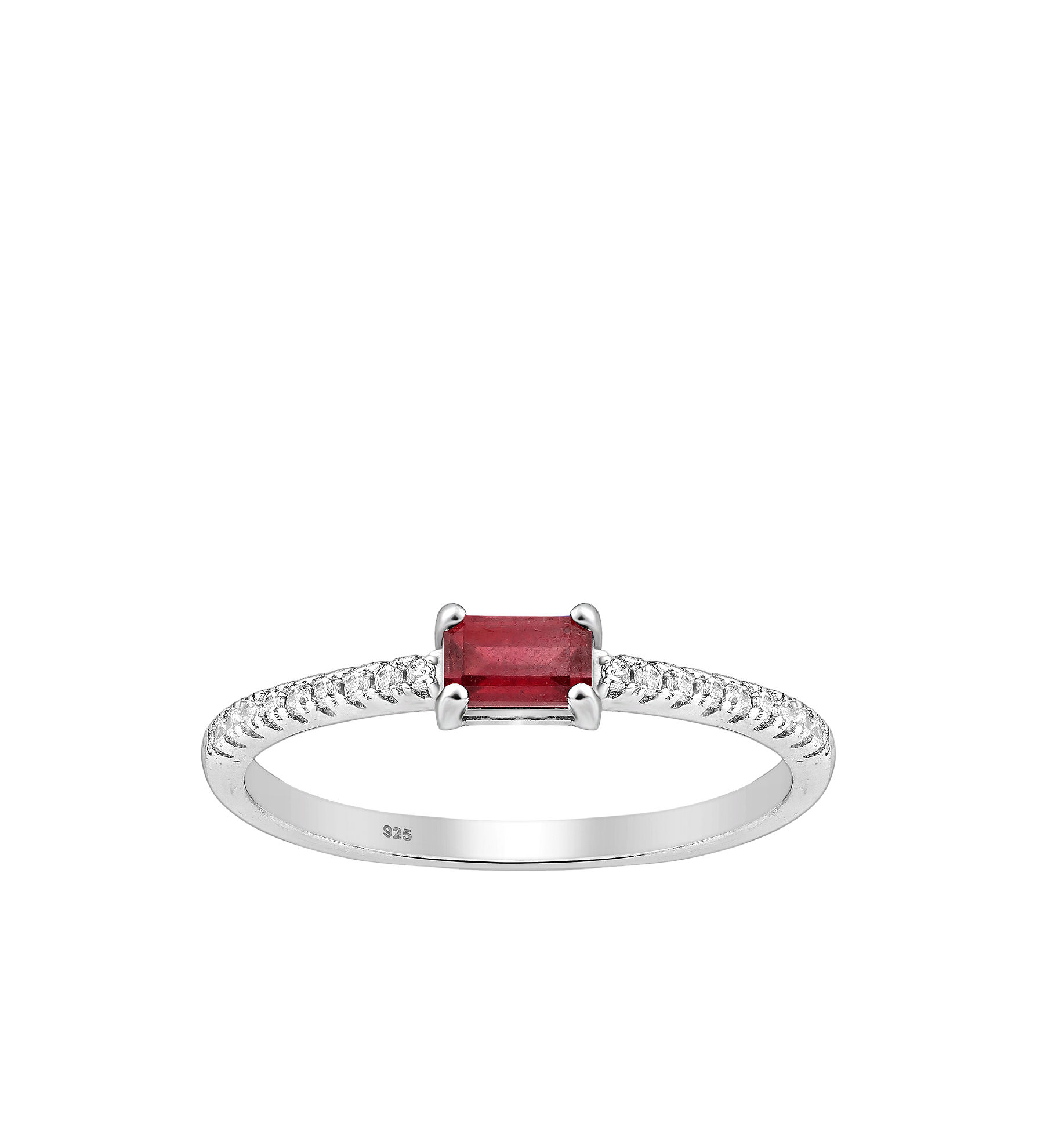 Women ring #295 SILVER .925 - Ruby