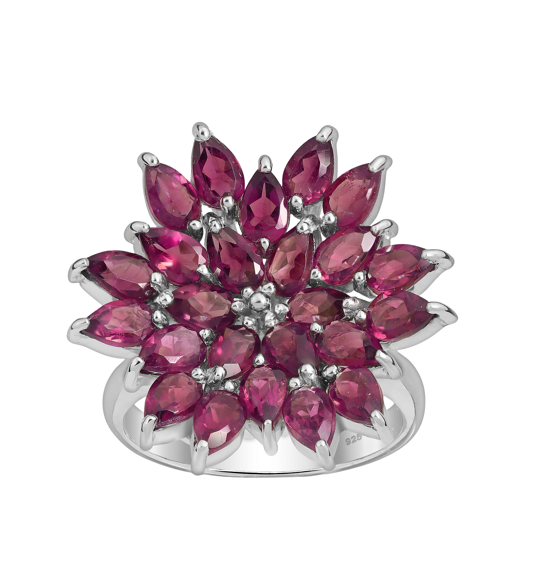 Women ring #9032 SILVER 925 - Rhodolite
