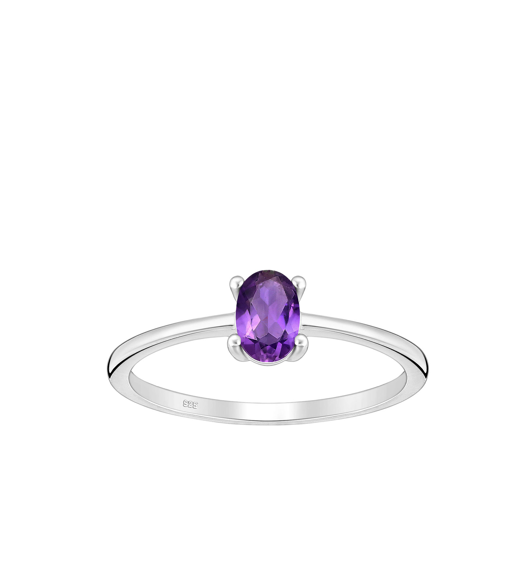 Women ring #267 SILVER 925 - Amethyst