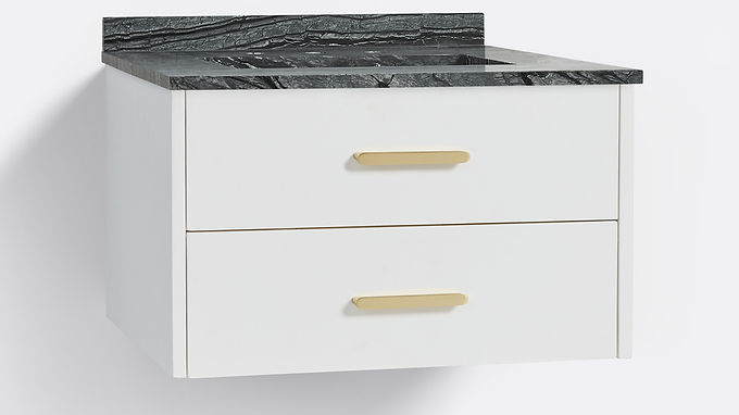 27-1/8"" Wall Mount Floating Bathroom Vanity with Vessel Sink