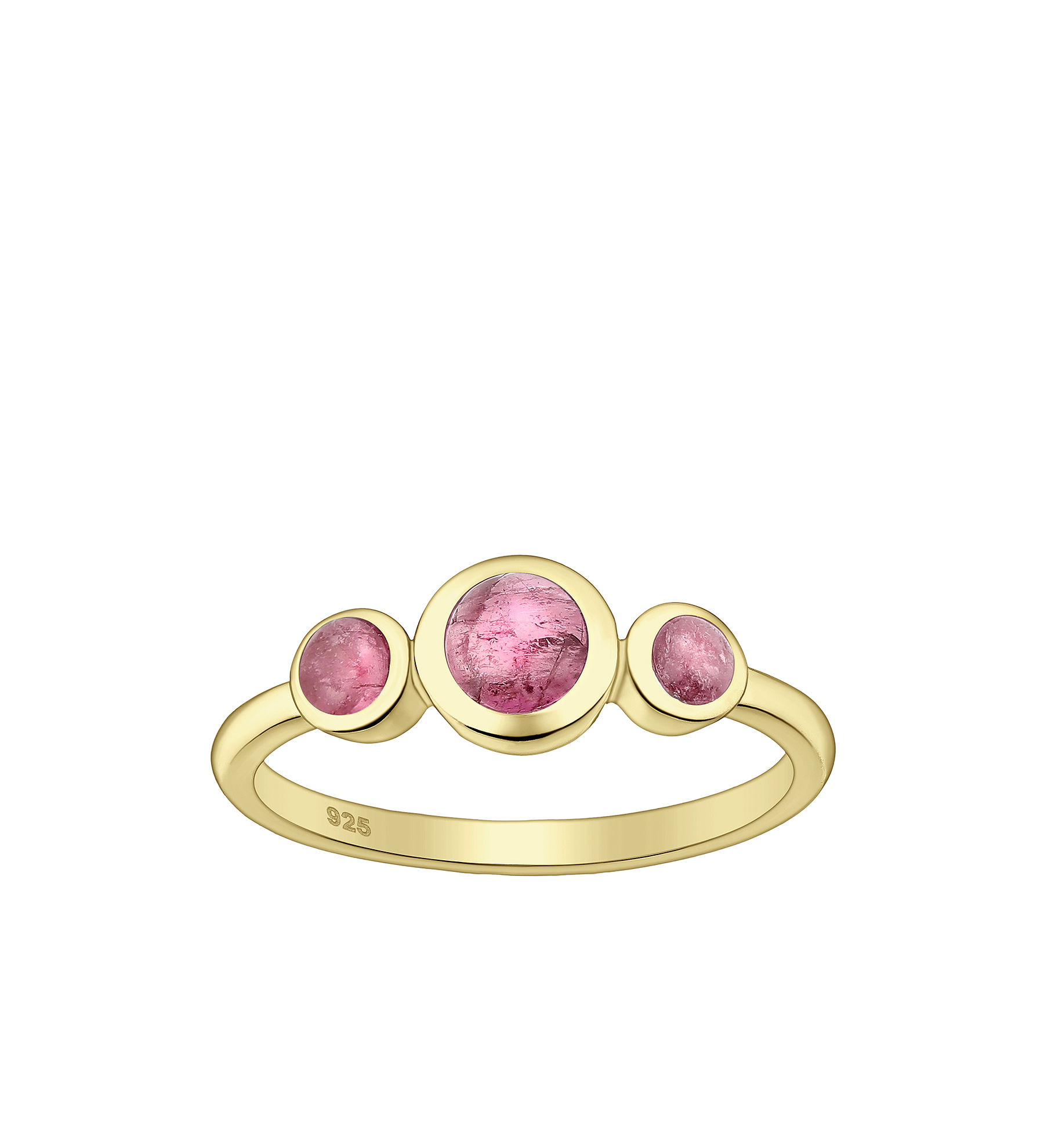 Women ring #209 SILVER .925 - Pink Tourmaline
