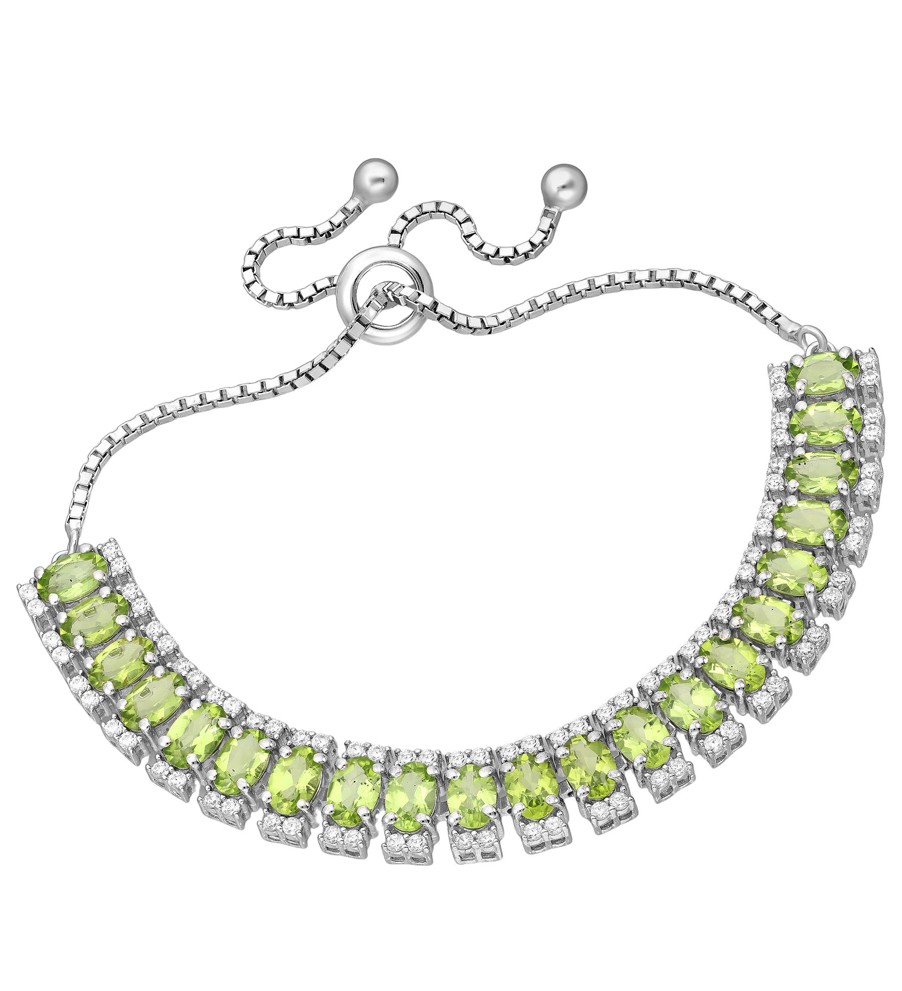 Women's bracelet #614 .925 silver - Peridot