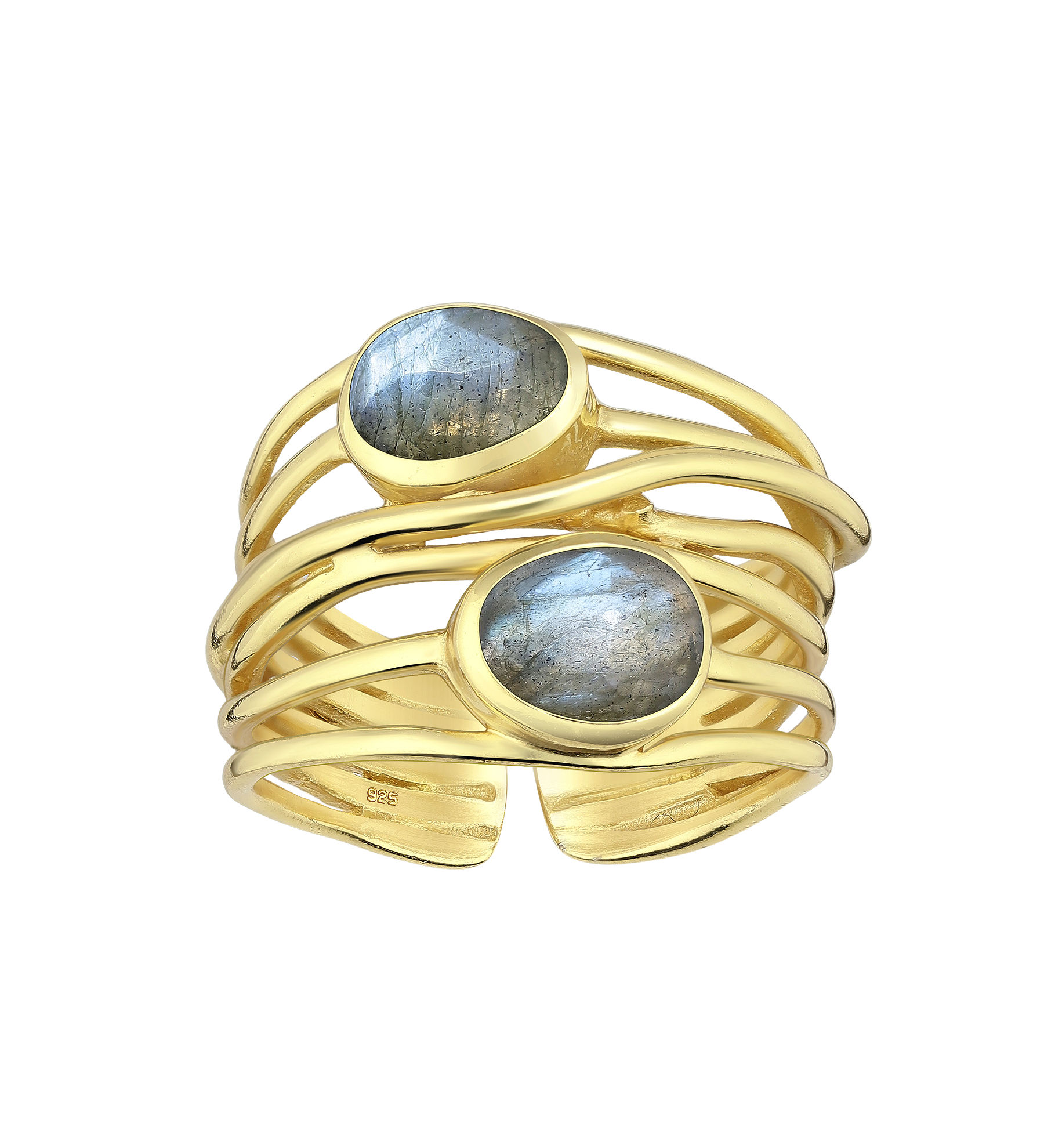 Women ring #9041 SILVER 925 - Labradorite