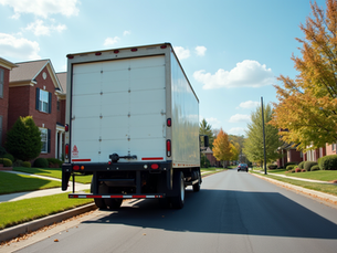 CampusHaul moving truck ready for a Bedford VA move