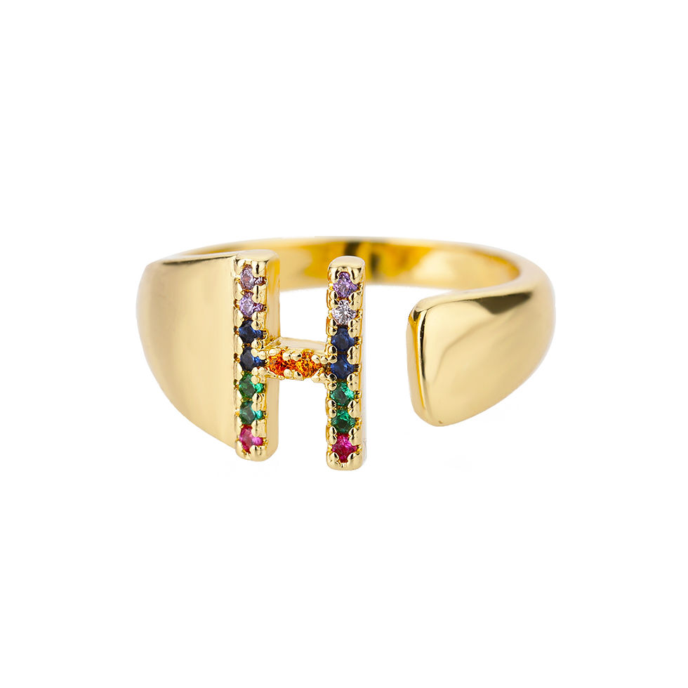 Thumbnail: Rainbow Letter Ring