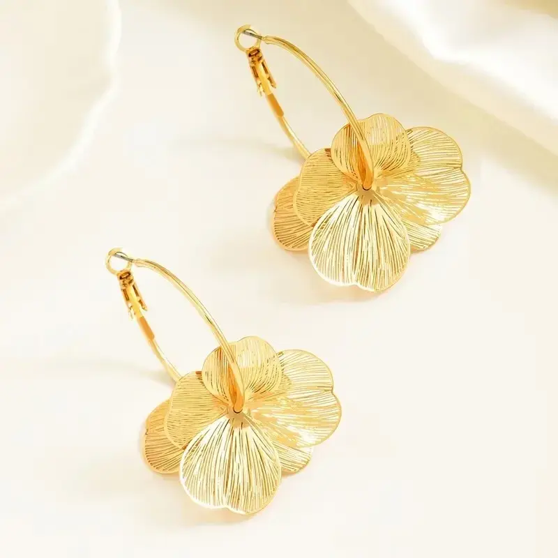 Thumbnail: Hollow Flower Hoops