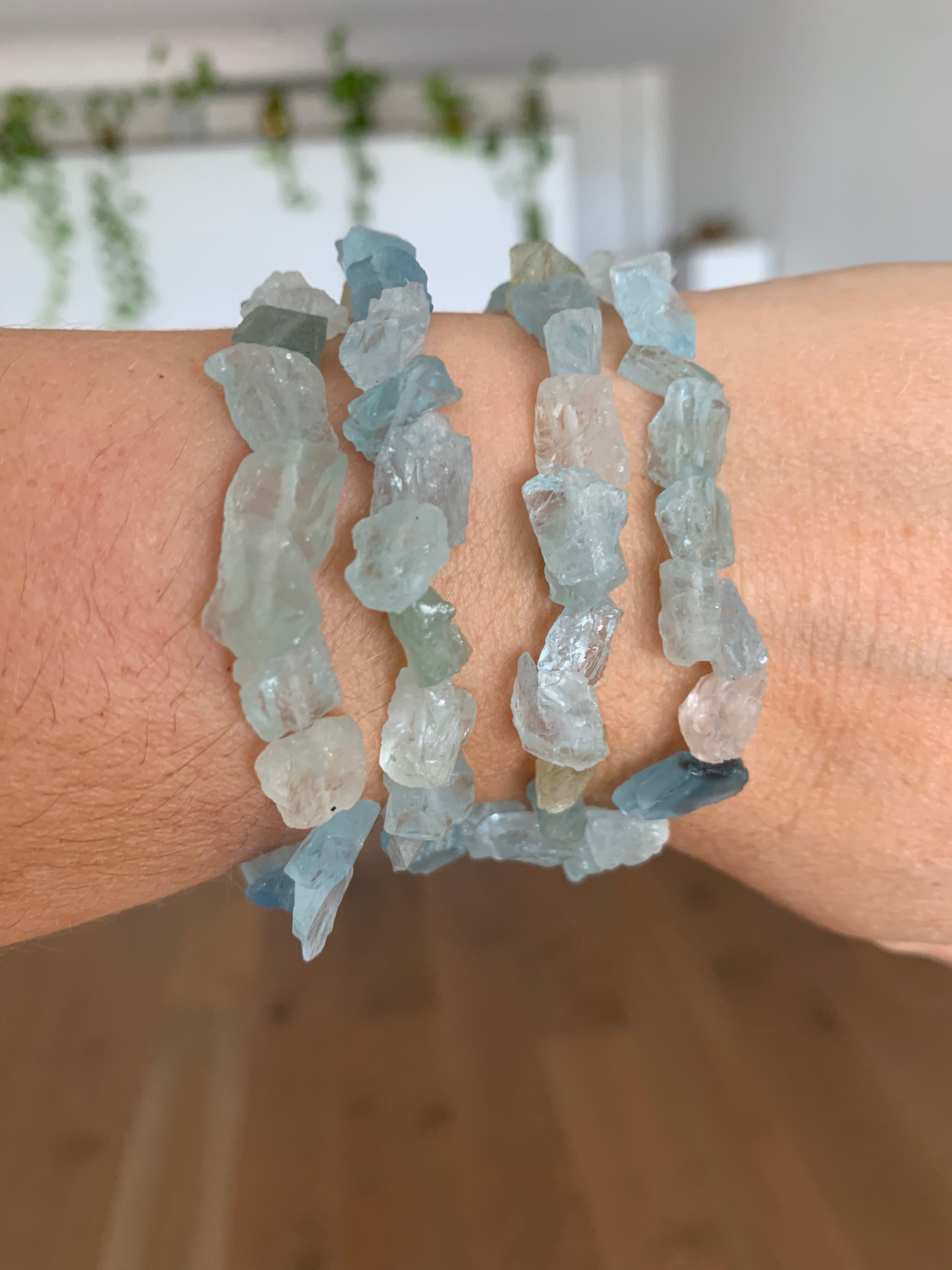 Raw Natural Aquamarine Bracelet