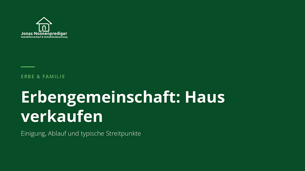 Erbengemeinschaft: Geerbtes Haus gemeinsam verkaufen