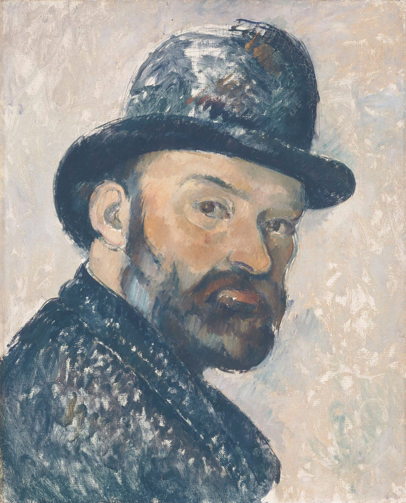 Paul Cézanne, Self Portrait in Bowler Hat, Oil on Canvas, 1885-86