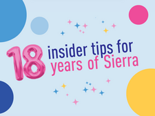 18 insider tips for 18 years of Sierra Marketing Birthday Visual