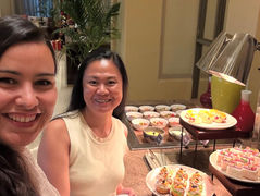 Marion and Edelle, Sierra Marketing’s new marketing coordinator, celebrating her joining the Sierra Marketing team.