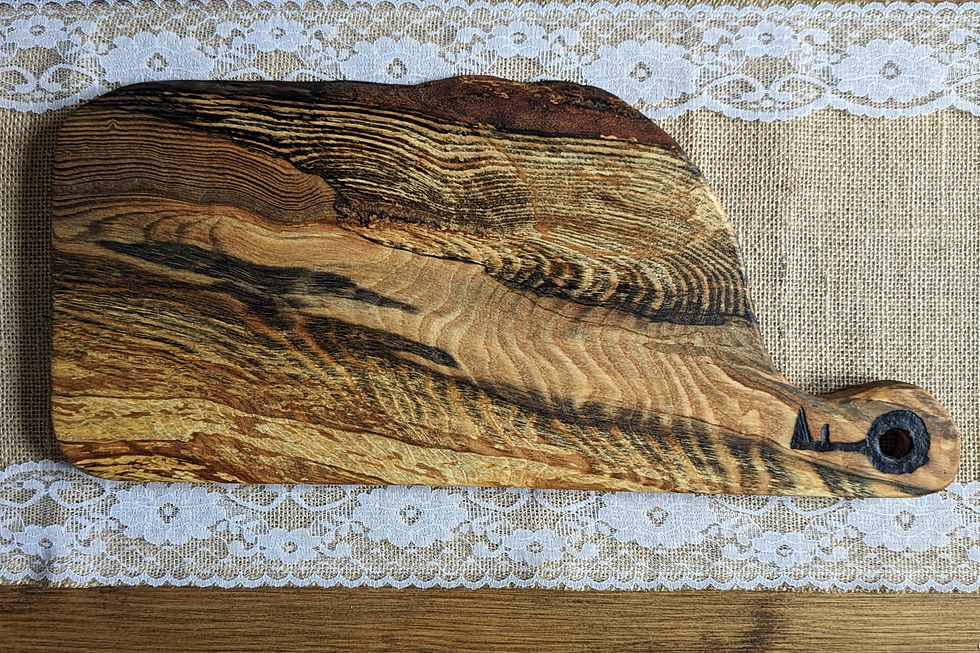 Thumbnail: Hand crafted cheese board top view