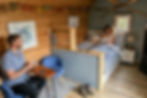 The interior of the Ayr Glamping pod at Emlyn's Coppice in Flintshire