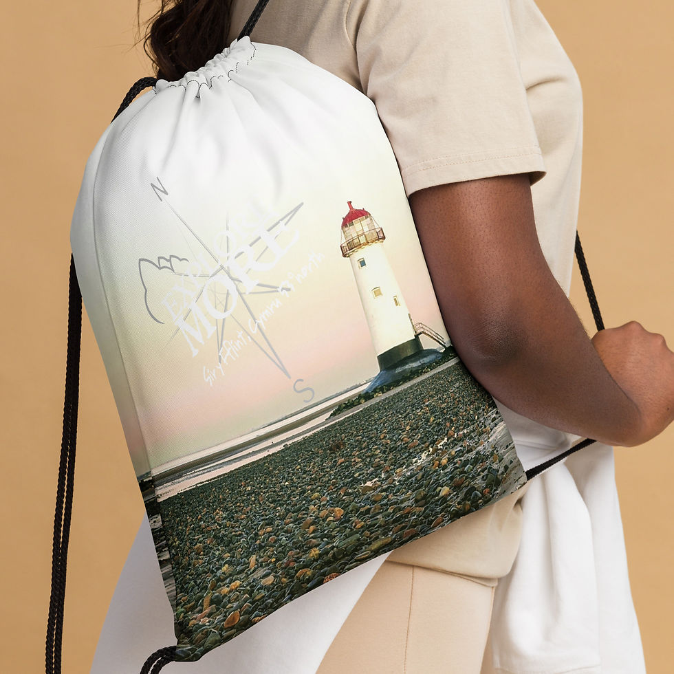 Drawstring bag | Point of Ayr | Lighthouse | North Wales
