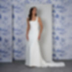 Journey Wedding dress with scoop back and illusion petal detail