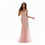 Thumbnail: Front view of the Elara Blush Pink Fitted Tulle Gown — elegant mermaid-style dress with silver lace appliqué, delicate spaghe