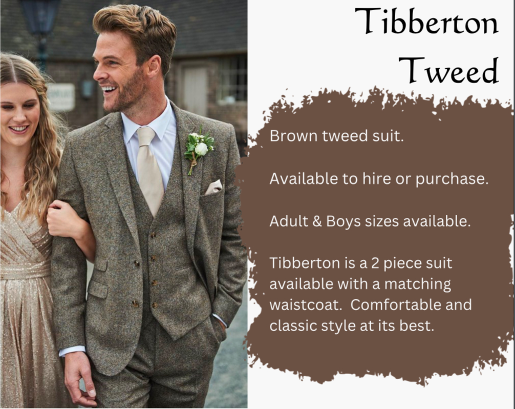 Tibberton Brown Tweed Suit Hire