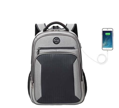 XL Pinstripe Backpack with Charging Port