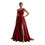 Thumbnail: Rosa Red prom Dress Full Skirt with high split and pockets