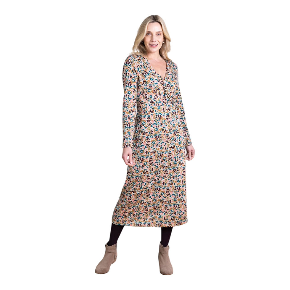 Knot Front Midi Dress – Natural