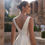 Thumbnail: A-line Ivory Wedding Dress with Straps and a plunging front