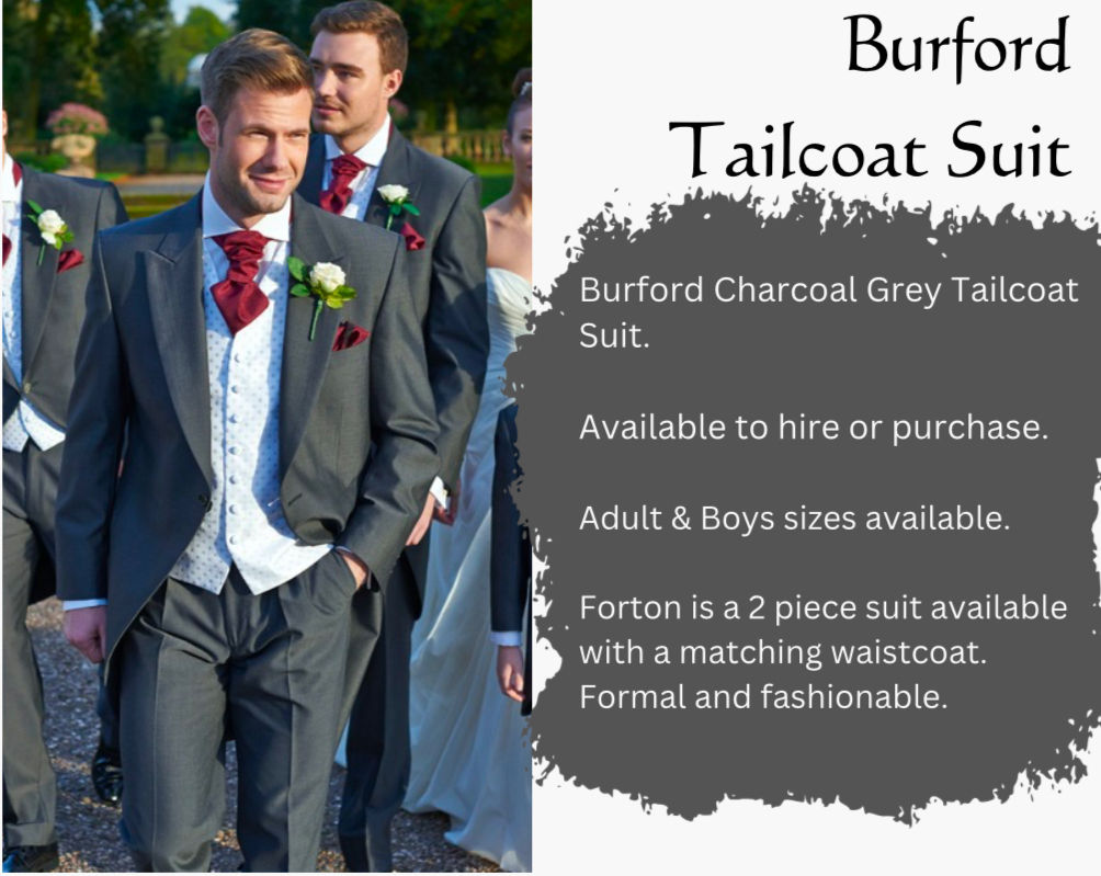 Charcoal Grey Mohair Tailcoat Hire