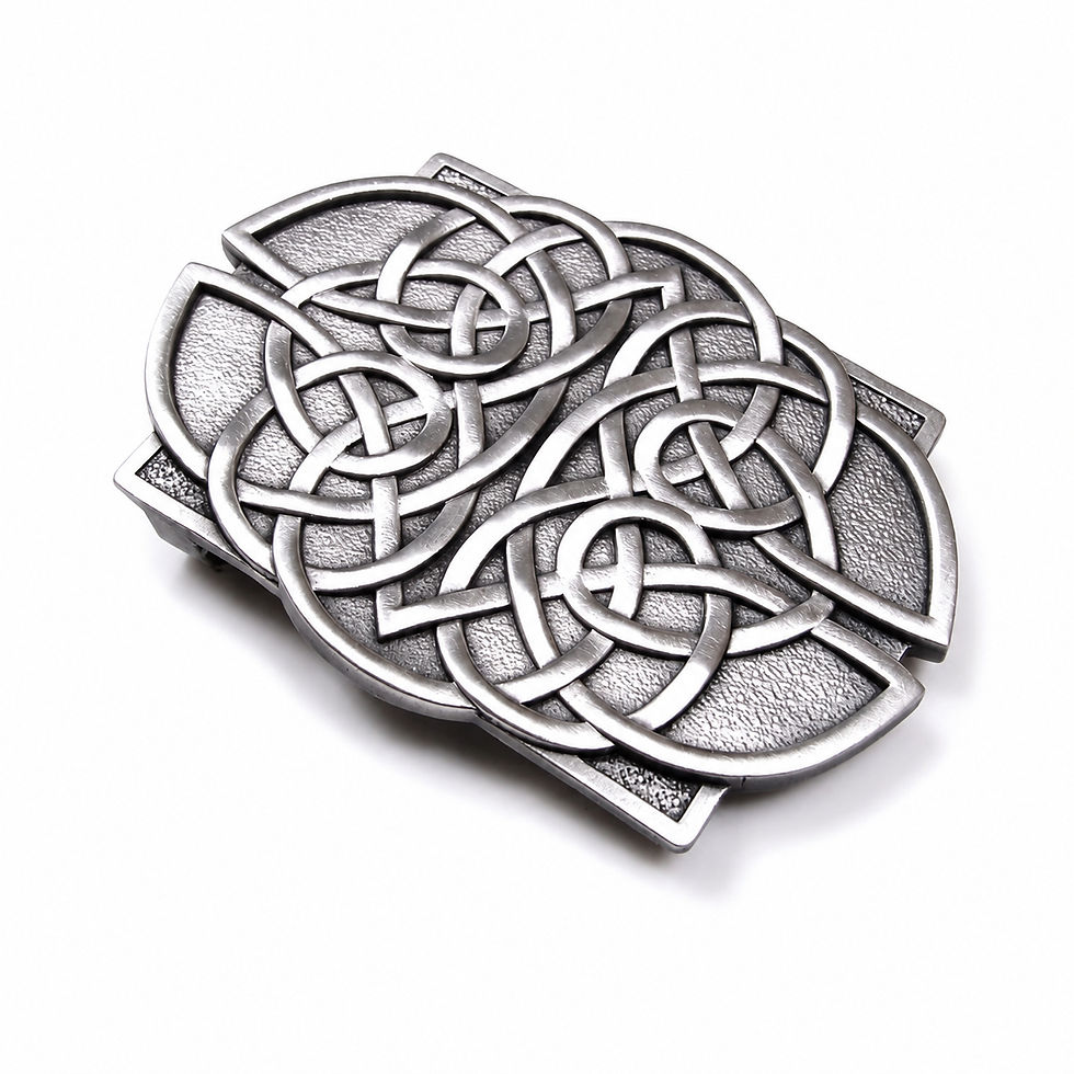 Thumbnail: Celtic Lace Kilt Belt Buckle