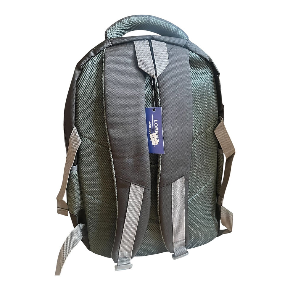 Thumbnail: Lorenz Black Nylon Backpack – Style 2598