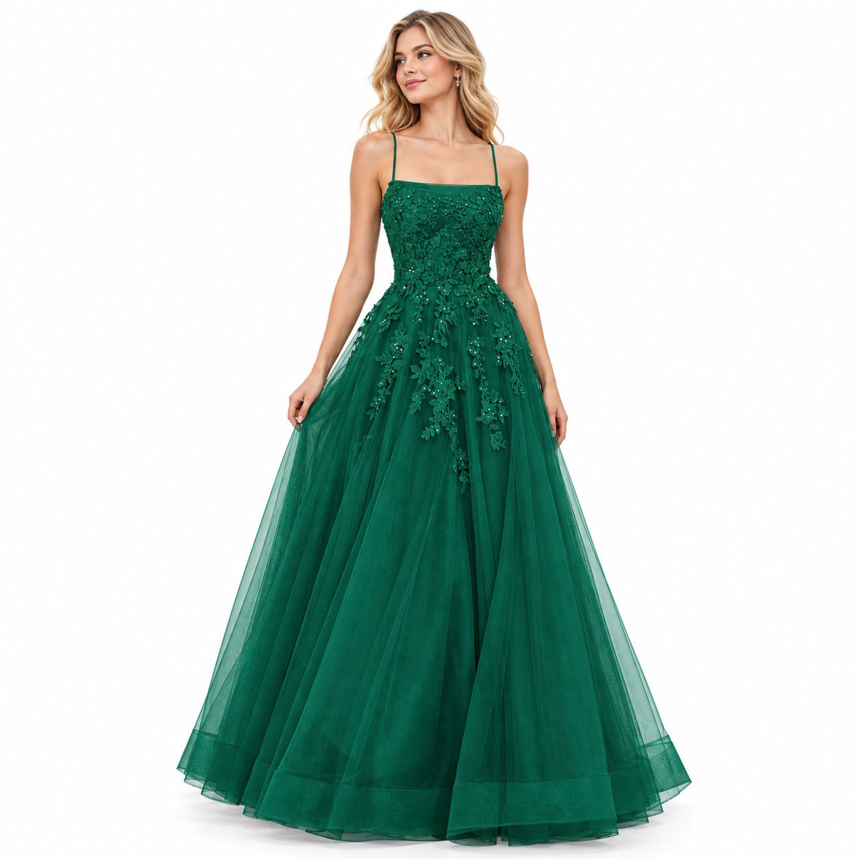 Eowyn - Tulle Green Prom Dress