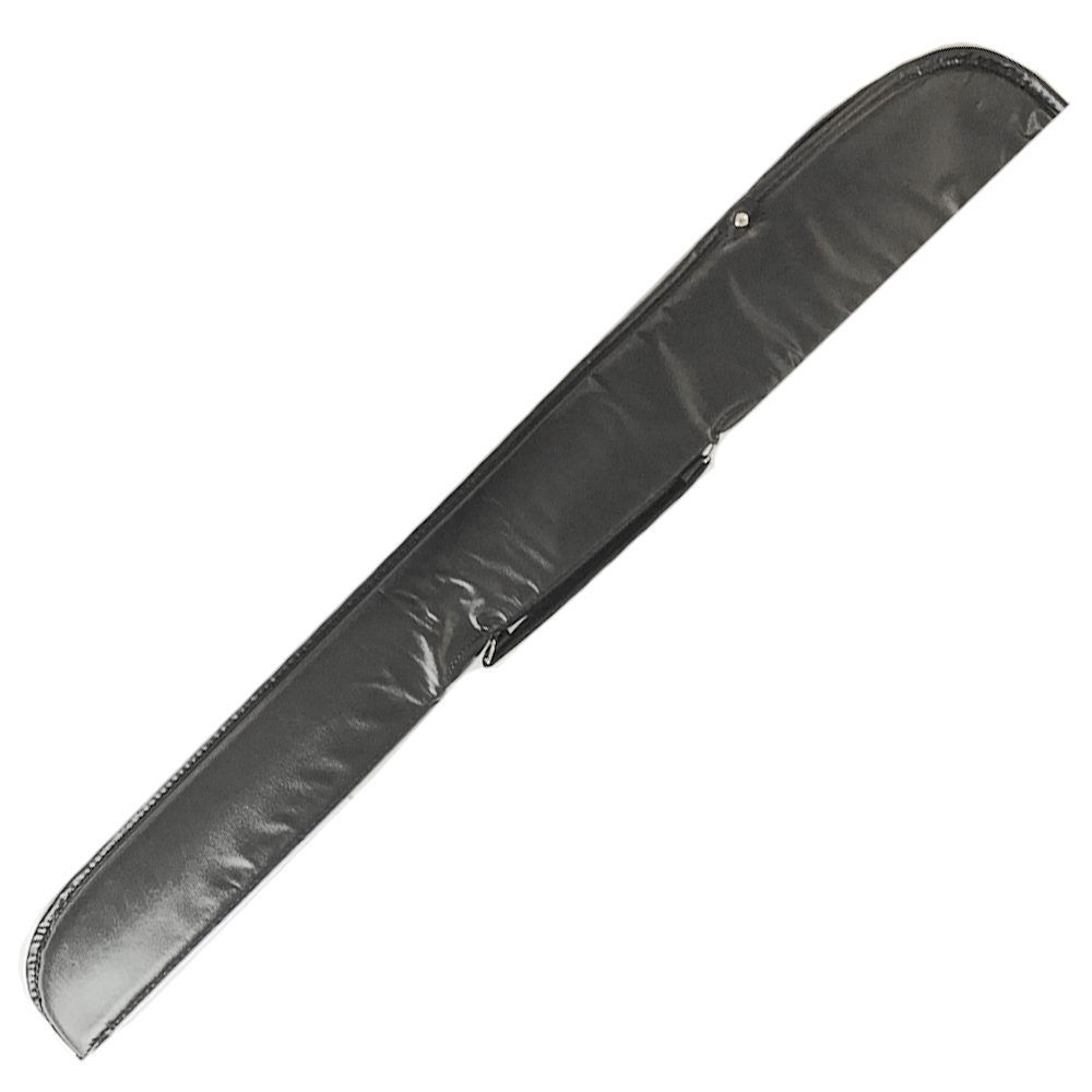 Black pool cue case, protects cues, provides storage, and adds protection.
