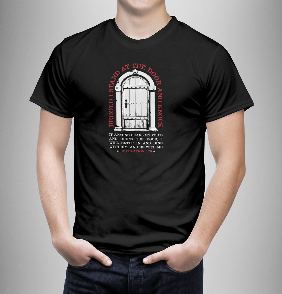 Thumbnail: Behold I Stand at the Door Men's Shirt