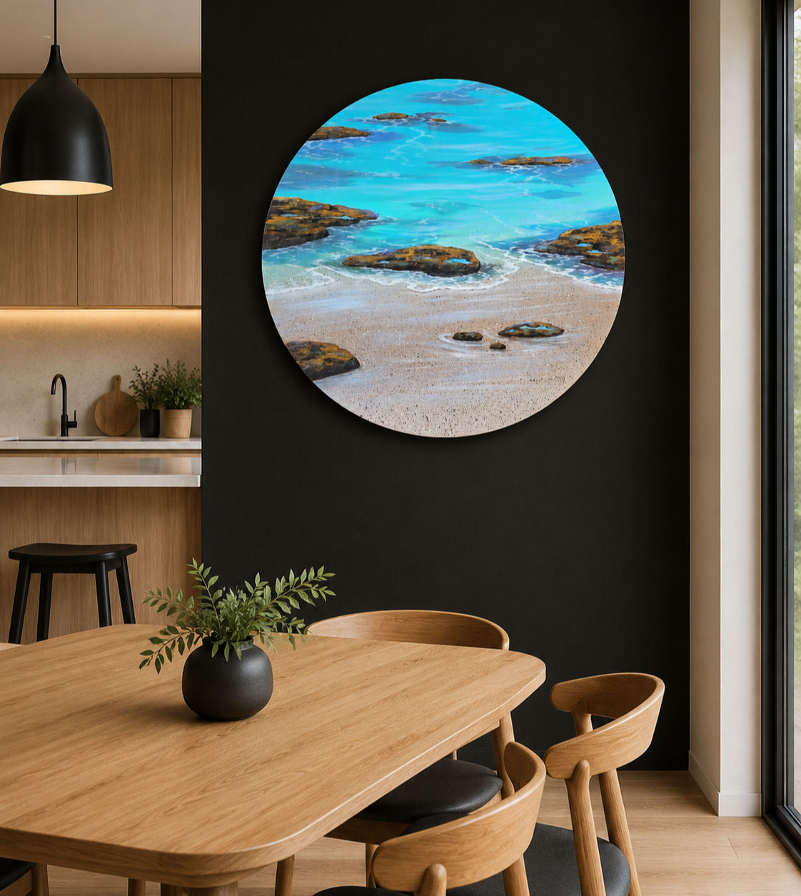 75cm Rocks in the water round $250