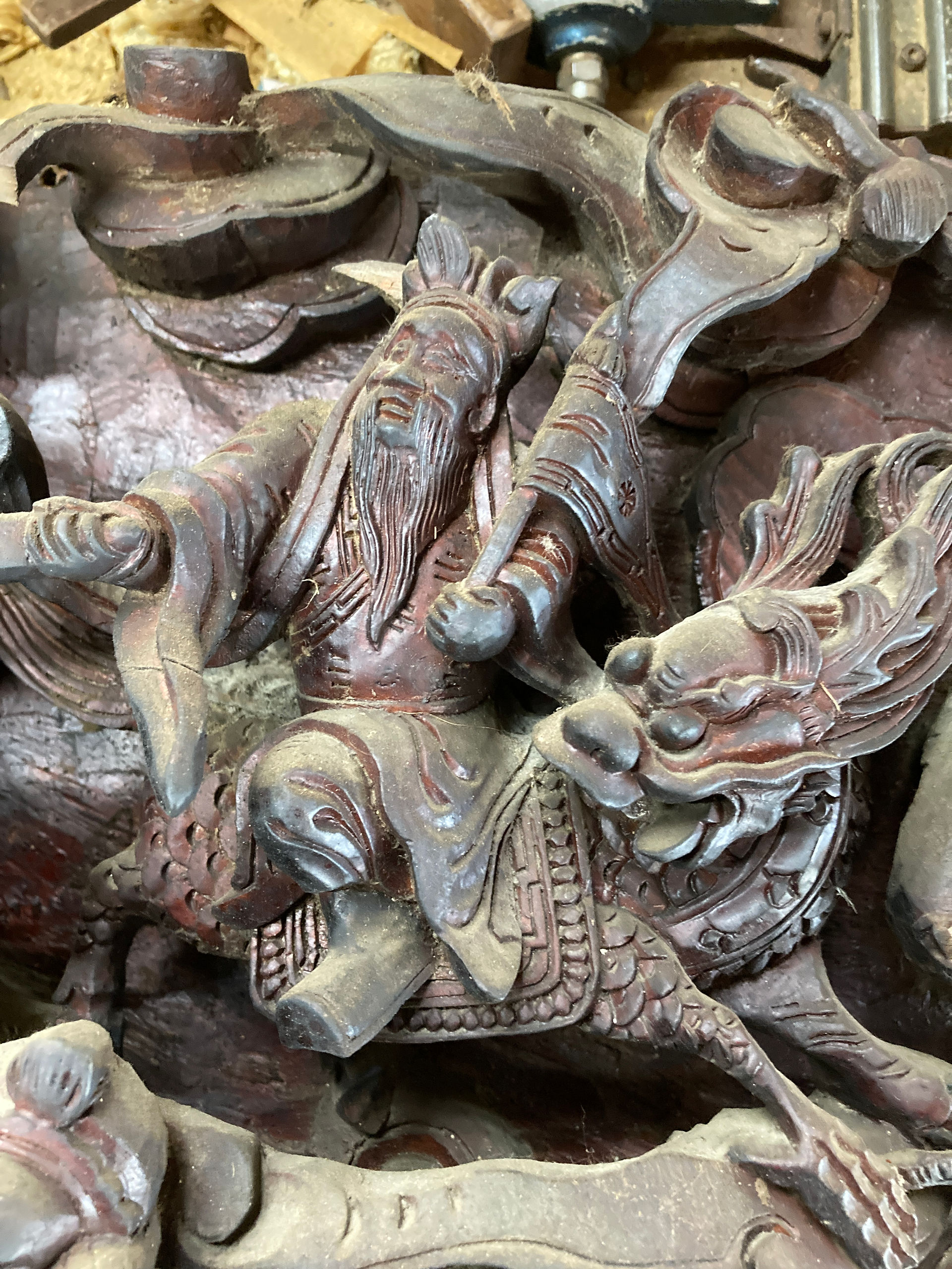 廟桌傳統雕刻封神榜人物