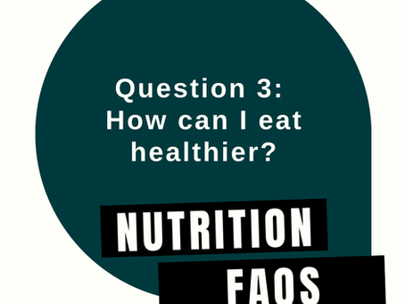 [Nutrition FAQs] How can I eat healthier?