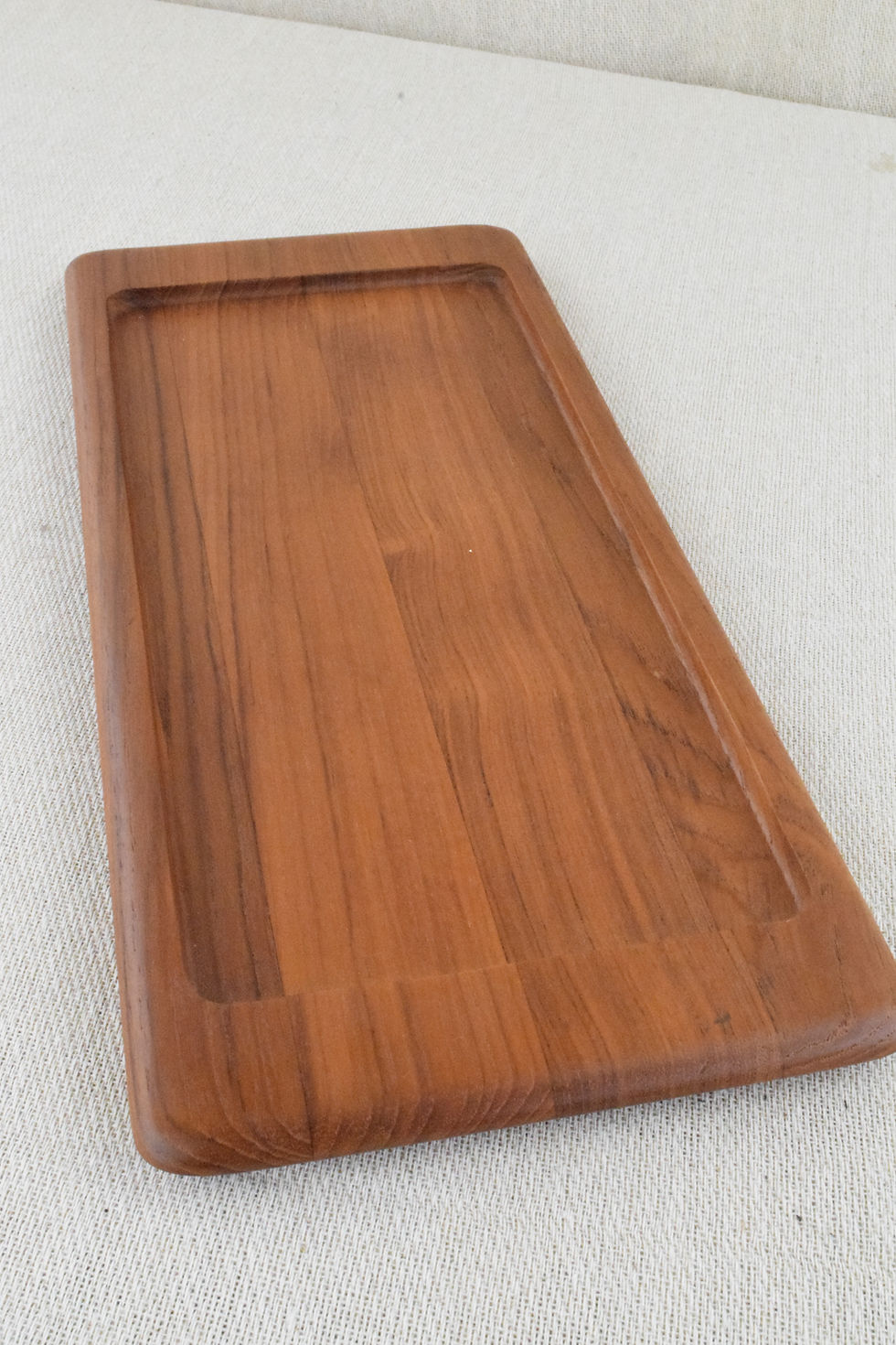 Thumbnail: Digsmed Teak and Smoked Glass Snack Tray