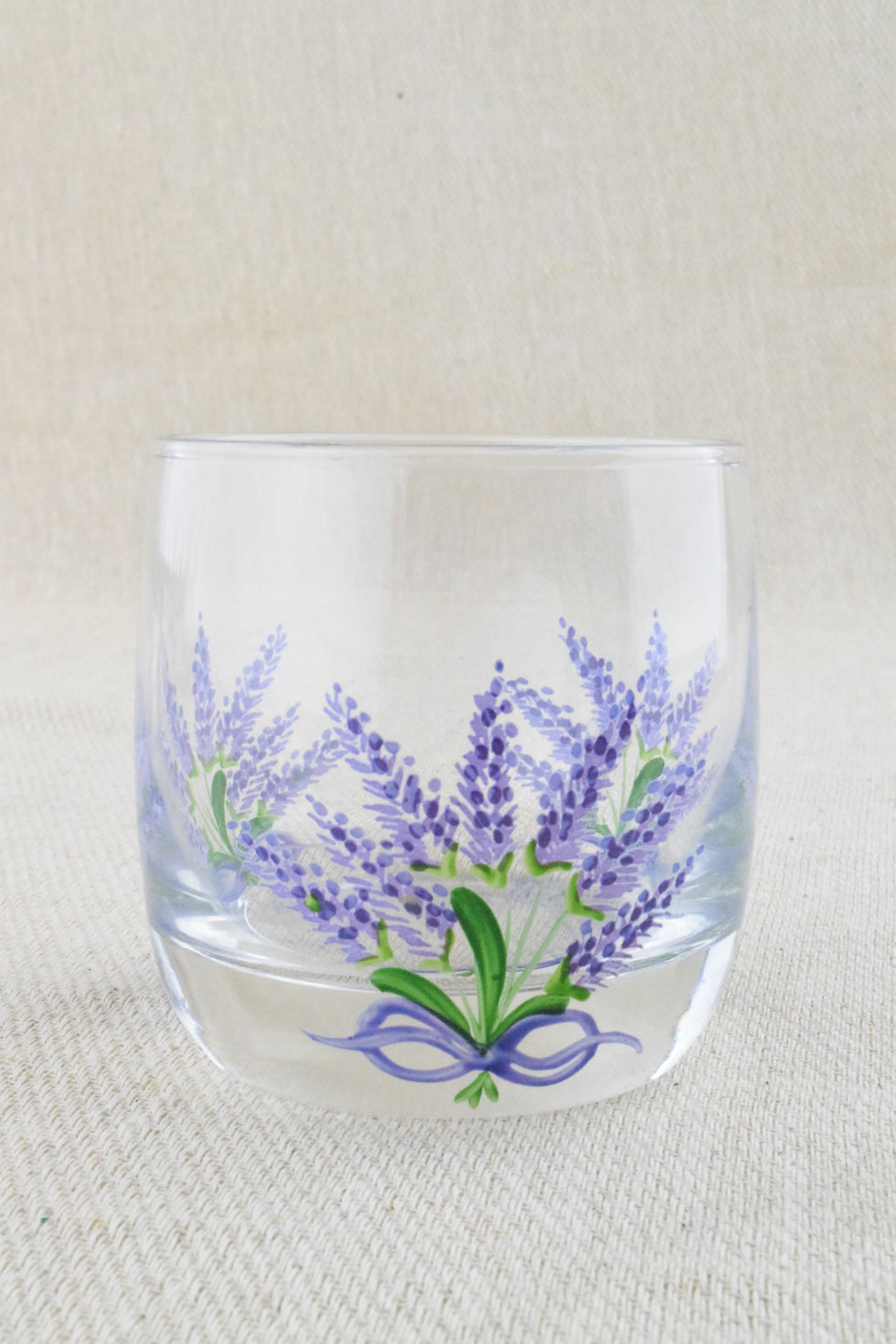 Thumbnail: Carafe & Glass With Lavender Motif