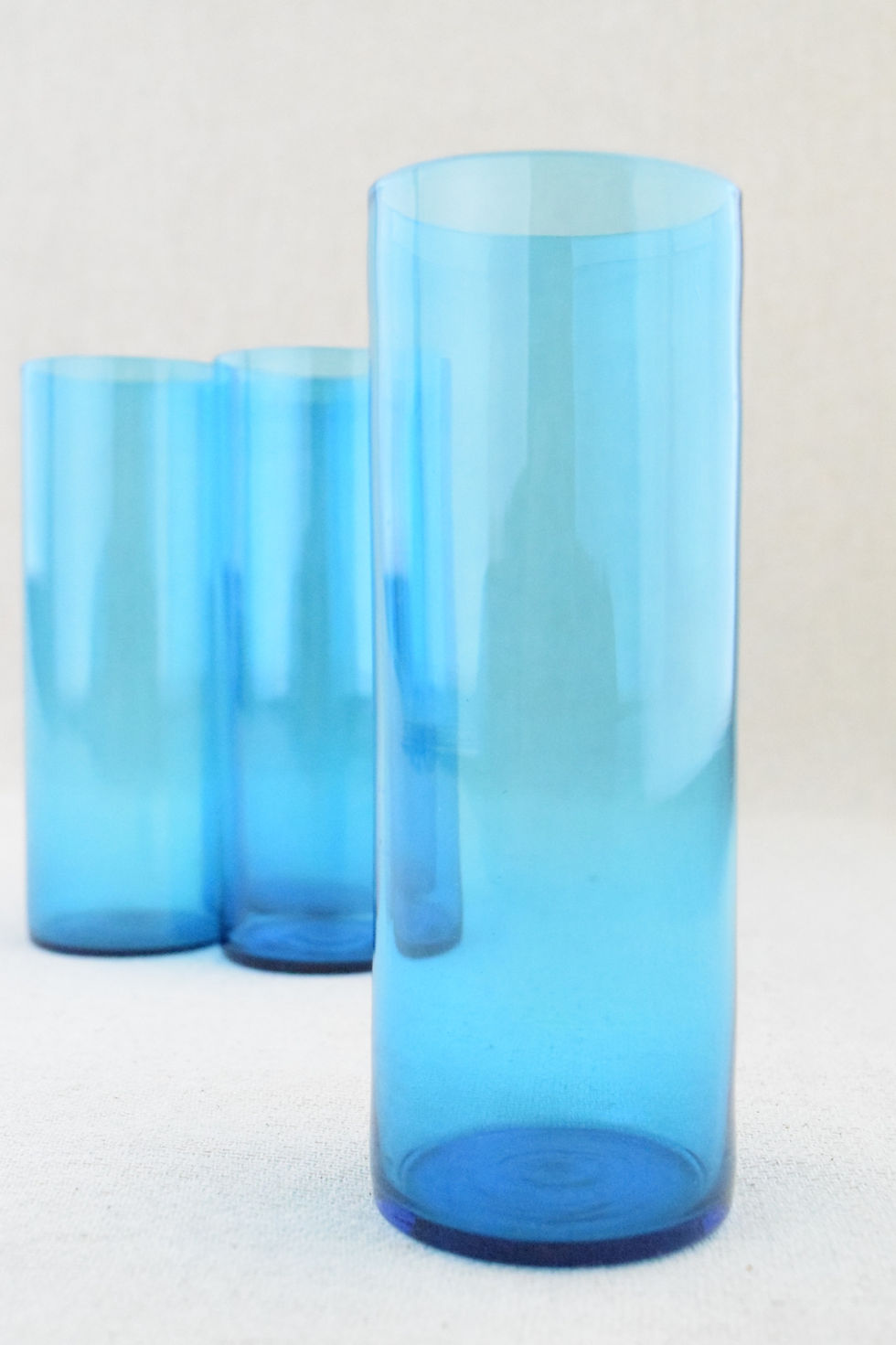 Thumbnail: Set of Blue Glass Tumblers