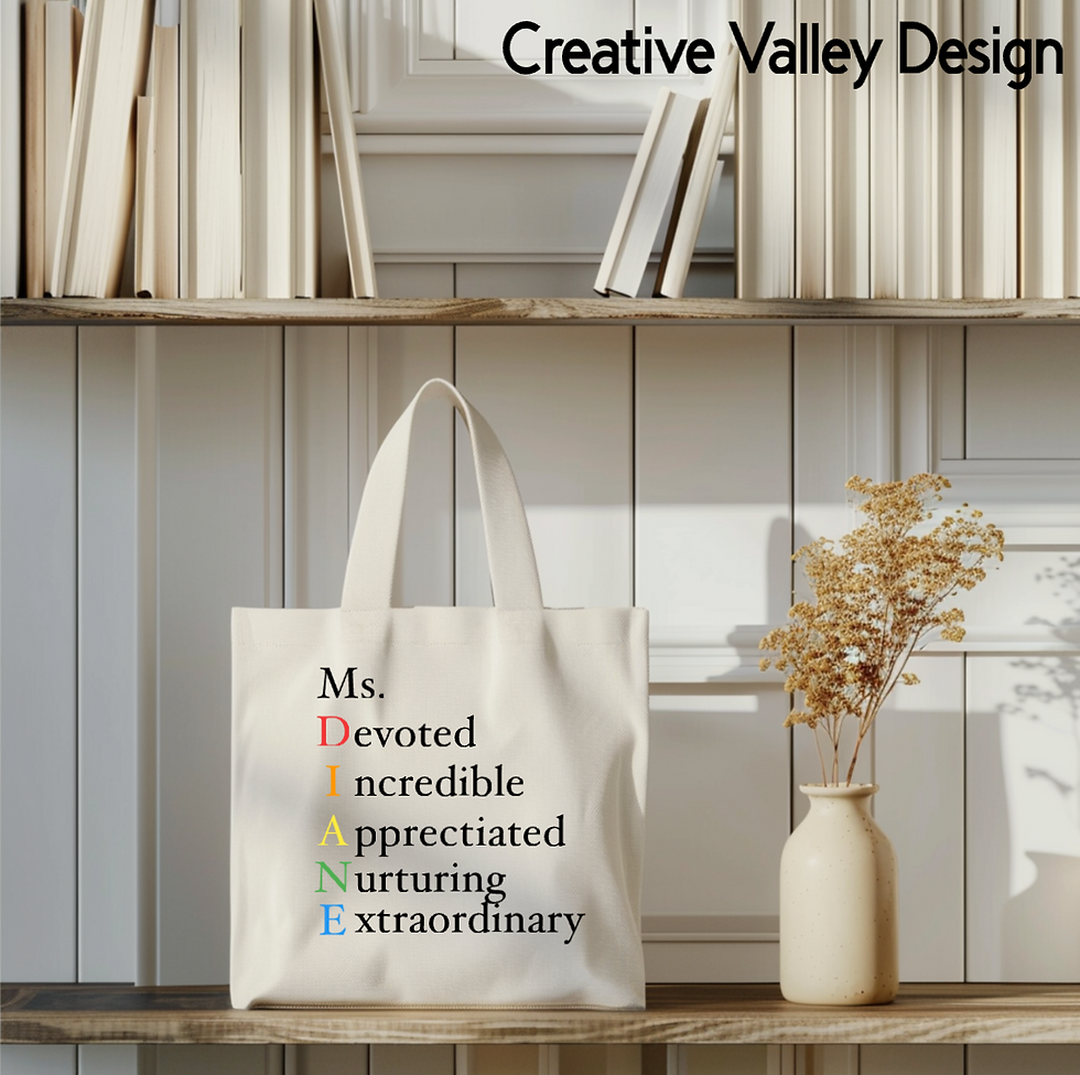 Personalized Teacher Affirmation Tote Bags