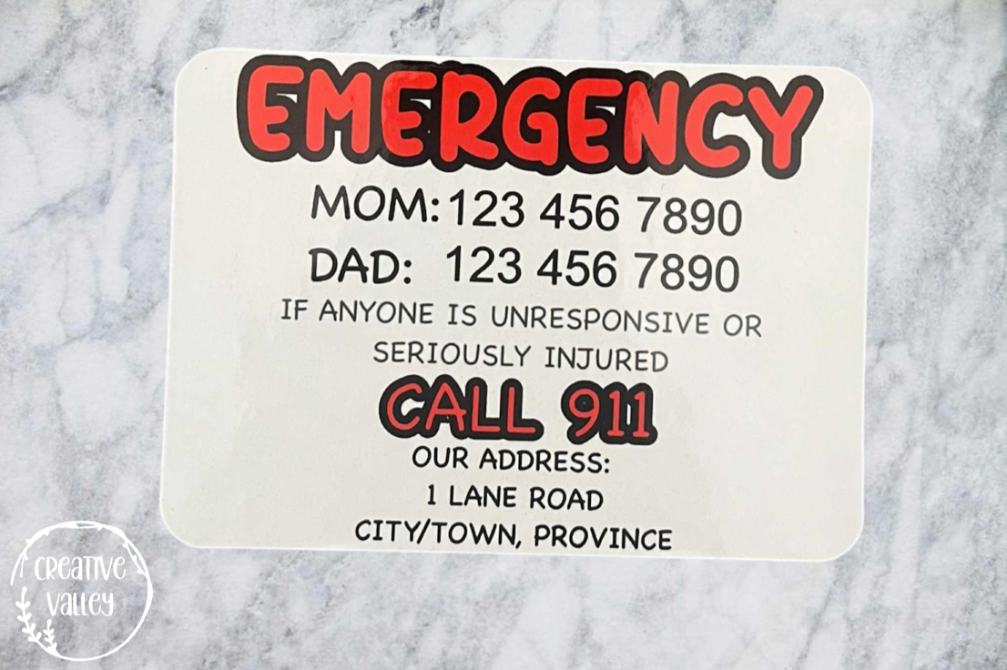 Sublimation Emergency Magnets