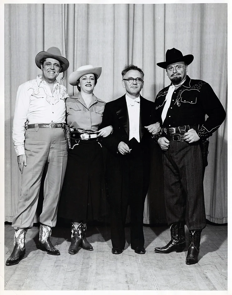 Michael Bartlett, Barbara Stevenson, Karl Kritz, and Robert Weede.