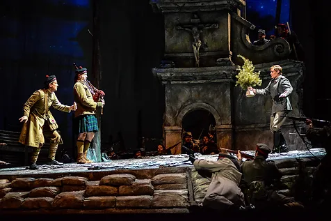 The truce on Christmas Eve in Fort Worth Opera's production of "Silent Night" 2014; photo by Karen Almond.
