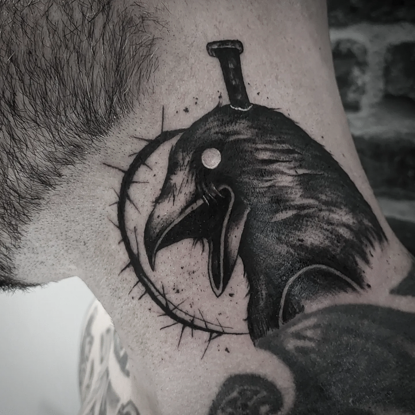 tattoo tete corbeau