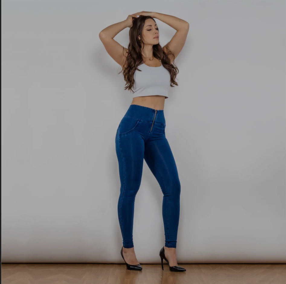 Thumbnail: Dark blue highwaist Zip