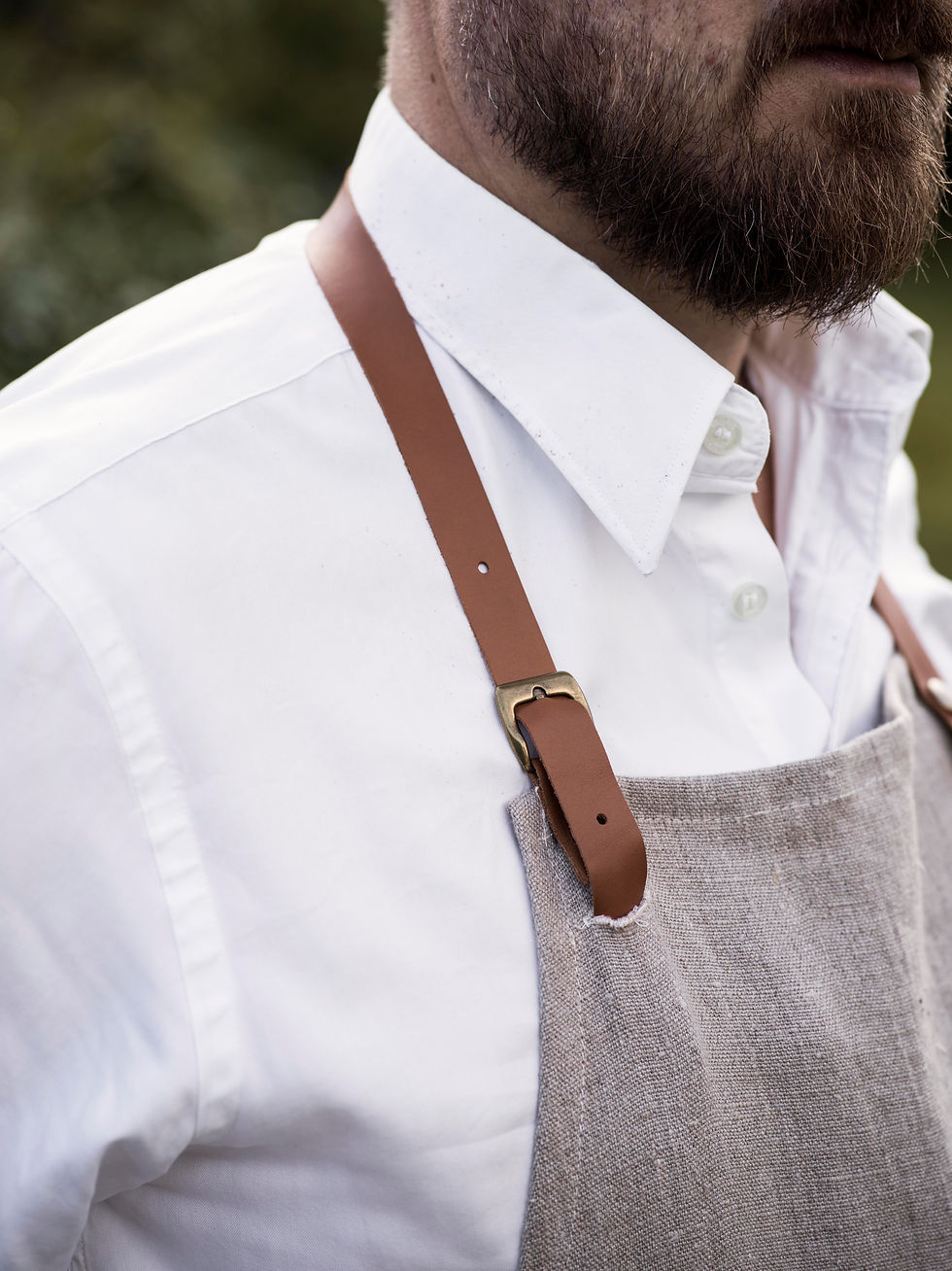 Thumbnail: Psyrri Linen Apron, Black